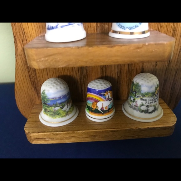 OAK Thimble Hanger w’ 8 THIMBLES - Picture 4 of 4
